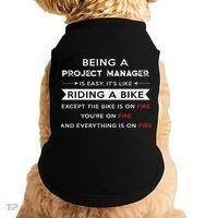 Project Manager Is Easy Funny Humor Doggie Tank thumb 0