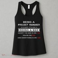 Project Manager Is Easy Funny Humor Women's Tank Top thumb 3