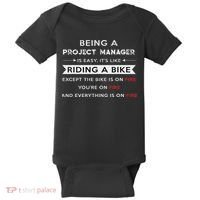 Project Manager Is Easy Funny Humor Baby Bodysuit thumb 0