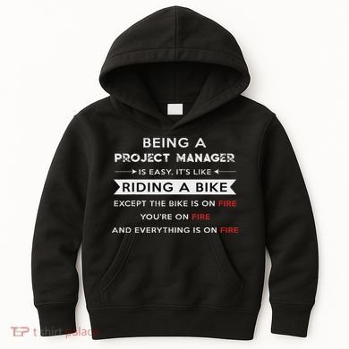 Project Manager Is Easy Funny Humor Kids Hoodie
