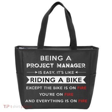 Project Manager Is Easy Funny Humor Tote Bag
