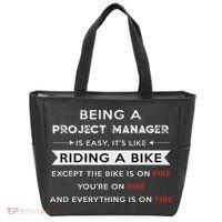 Project Manager Is Easy Funny Humor Tote Bag thumb 0