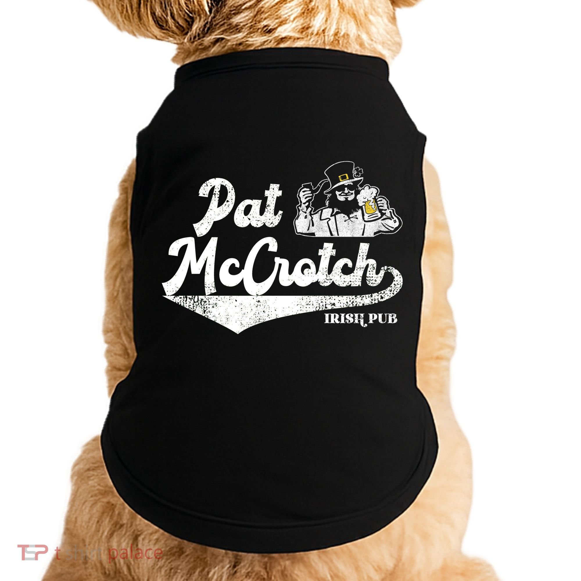 Pat McCrotch Irish Pub Leprechaun Funny St Patricks Day Doggie Tank