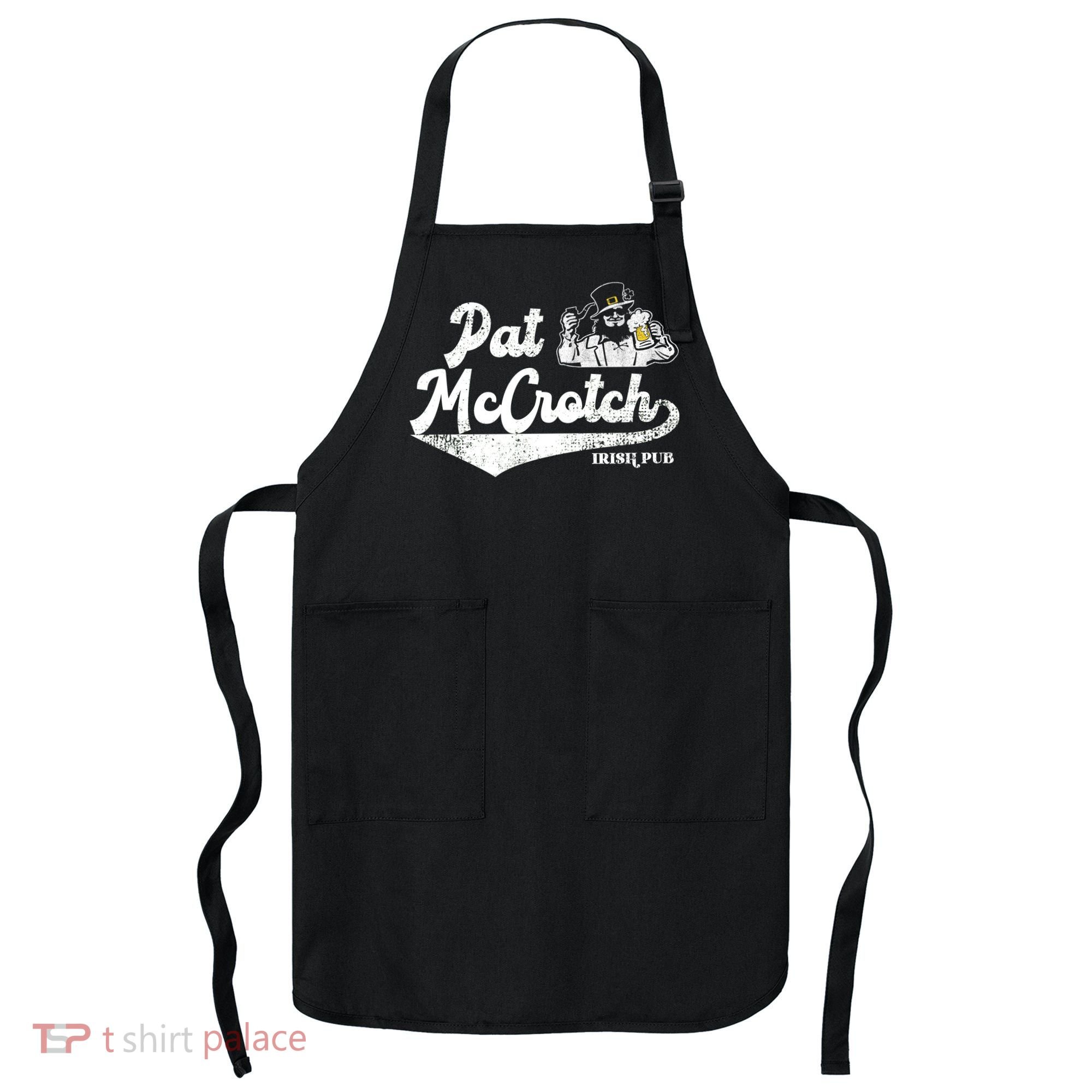Pat McCrotch Irish Pub Leprechaun Funny St Patricks Day Apron