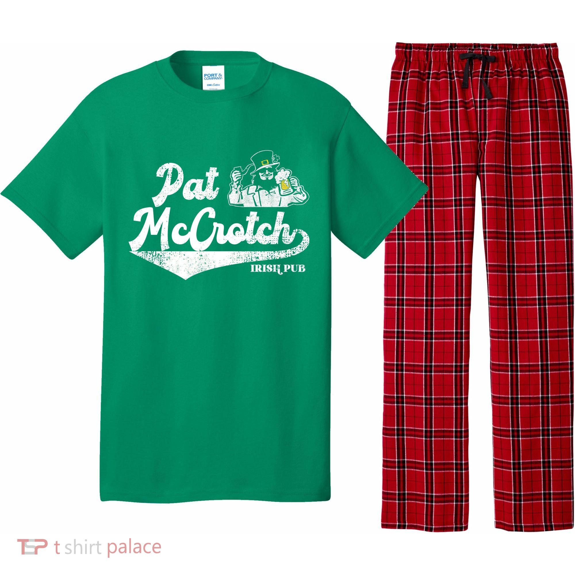 Pat McCrotch Irish Pub Leprechaun Funny St Patricks Day Pajama Set