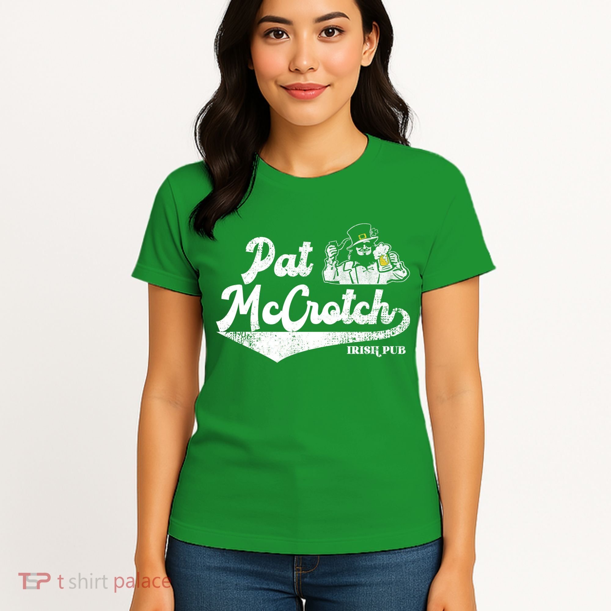 Pat McCrotch Irish Pub Leprechaun Funny St Patricks Day Women's T-Shirt