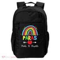 Paras Make It Possible Paraprofessional Funny Para Teacher Backpack thumb 0