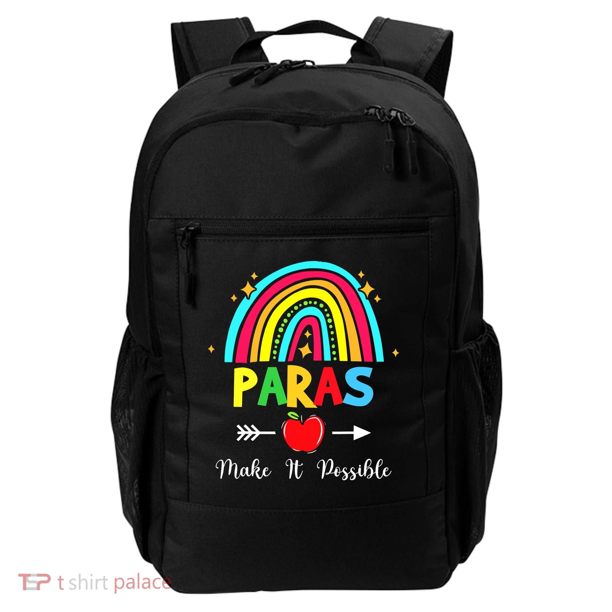 Paras Make It Possible Paraprofessional Funny Para Teacher Backpack