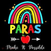 Paras Make It Possible Paraprofessional Funny Para Teacher Backpack thumb 2
