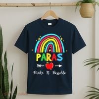 Paras Make It Possible Paraprofessional Funny Para Teacher T-Shirt thumb 2