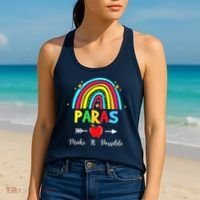 Paras Make It Possible Paraprofessional Funny Para Teacher Women's Tank Top thumb 2