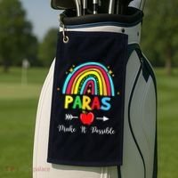 Paras Make It Possible Paraprofessional Funny Para Teacher Golf Towel thumb 2