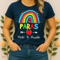 Paras Make It Possible Paraprofessional Funny Para Teacher Women's T-Shirt thumb 2