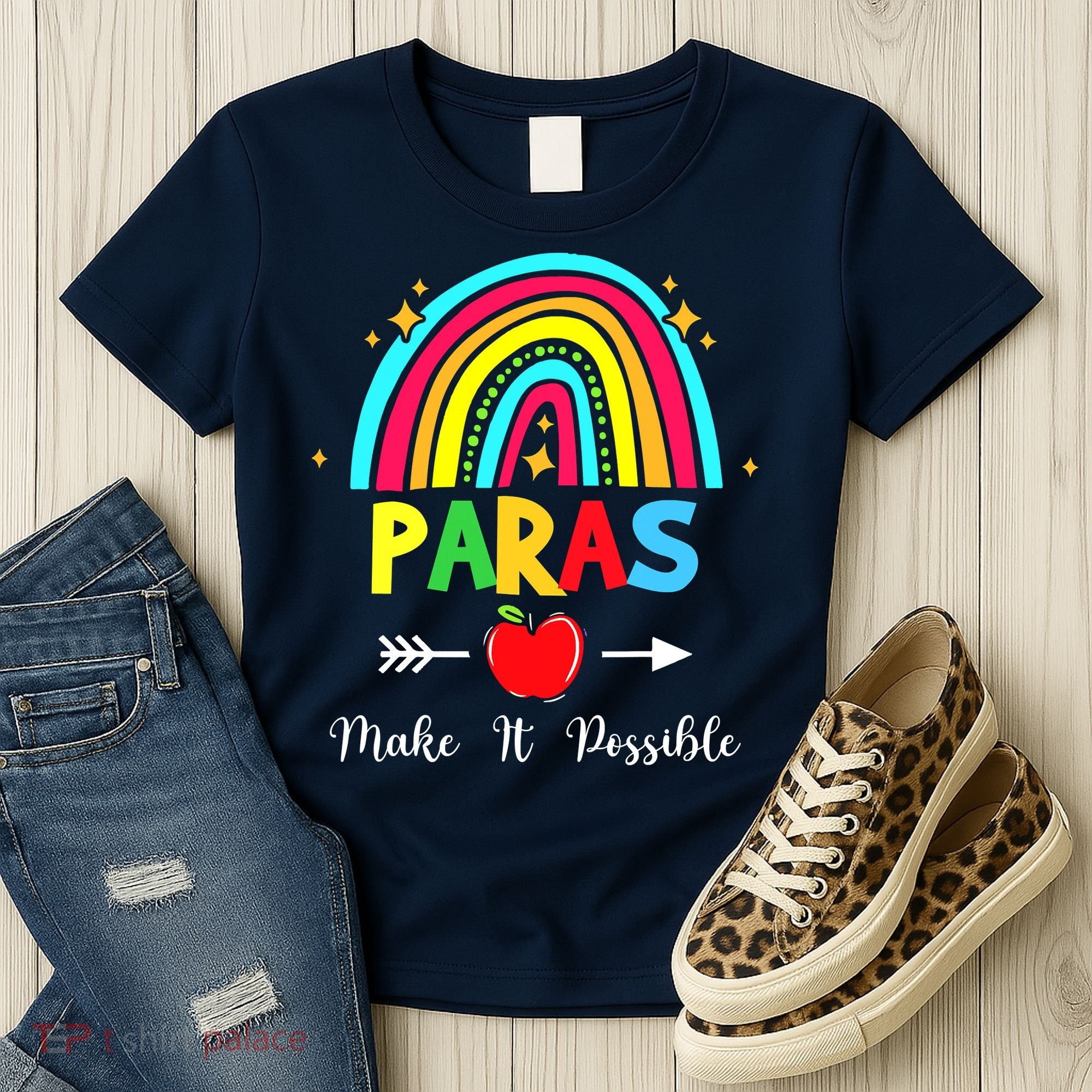 Paras Make It Possible Paraprofessional Funny Para Teacher Women's T-Shirt