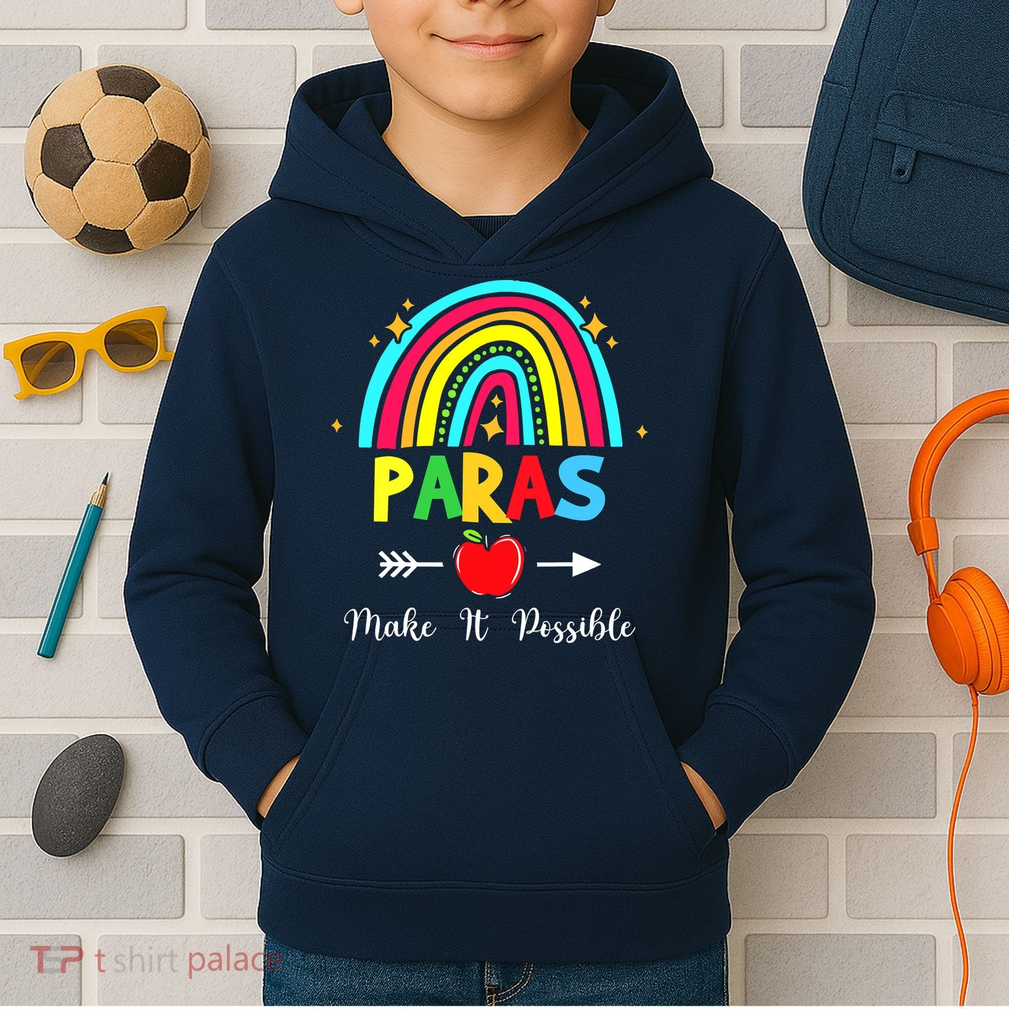 Paras Make It Possible Paraprofessional Funny Para Teacher Kids Hoodie