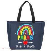 Paras Make It Possible Paraprofessional Funny Para Teacher Tote Bag thumb 0