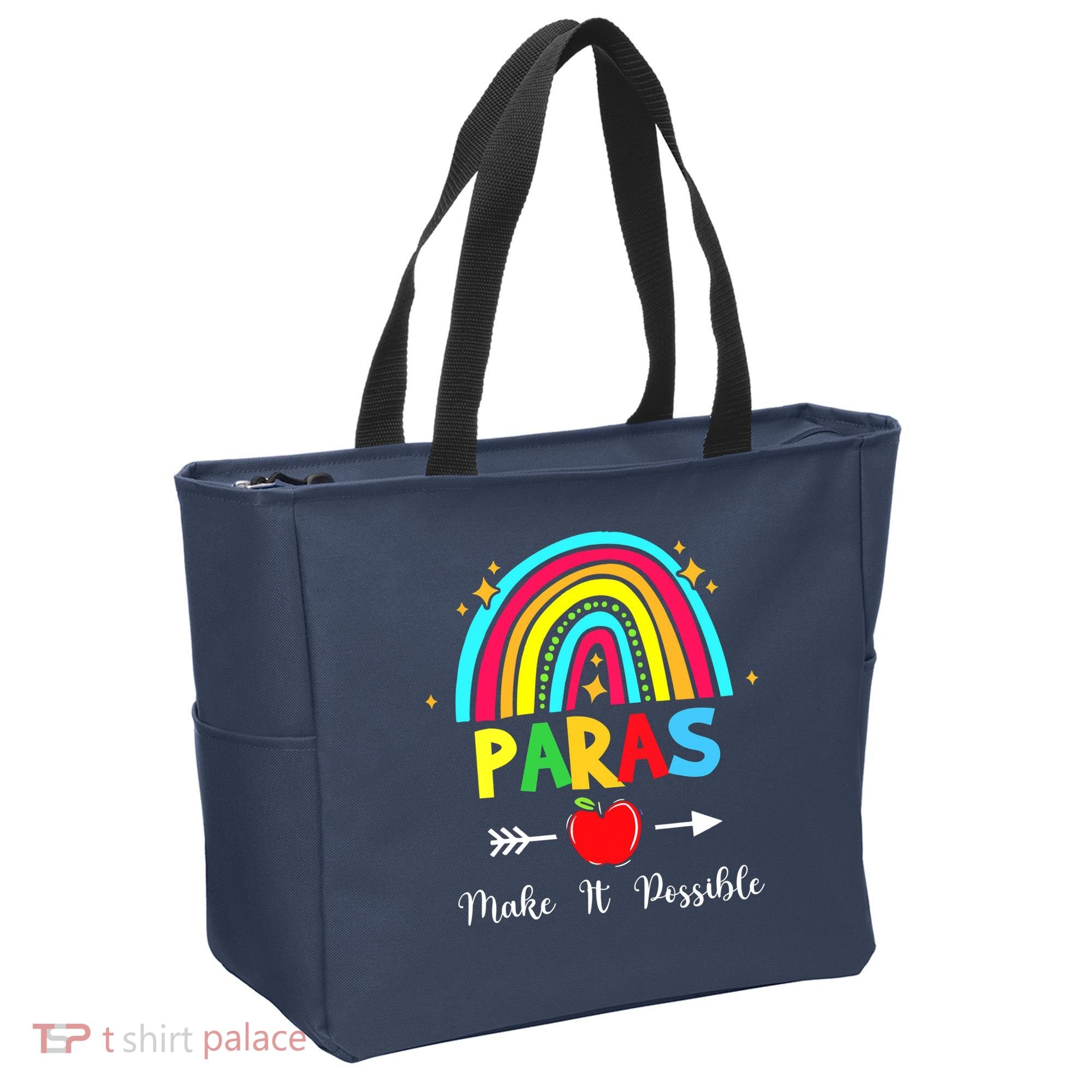 Paras Make It Possible Paraprofessional Funny Para Teacher Tote Bag