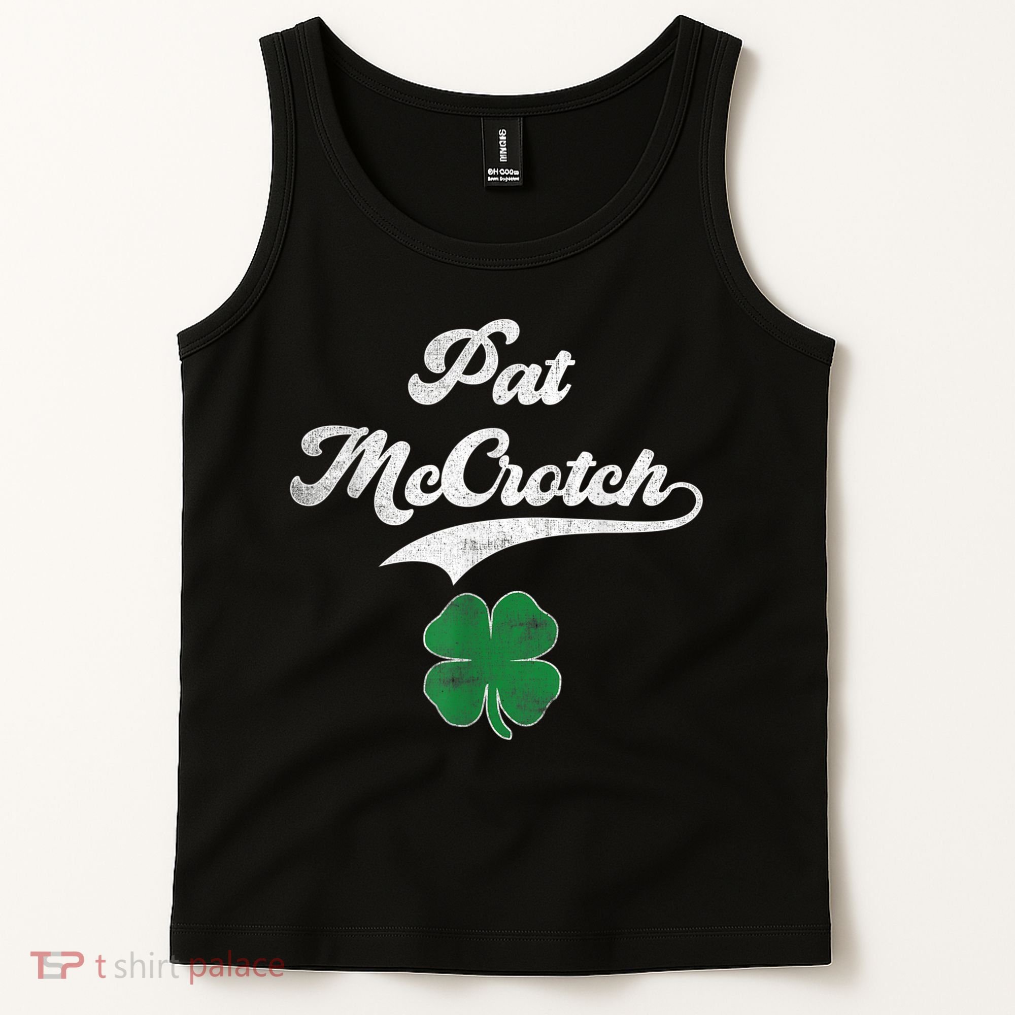 PAT McCROTCH Irish Pub Shamrock Funny St Patrick's Day Tank Top
