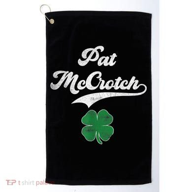 PAT McCROTCH Irish Pub Shamrock Funny St Patrick's Day Golf Towel