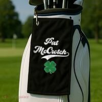 PAT McCROTCH Irish Pub Shamrock Funny St Patrick's Day Golf Towel thumb 2