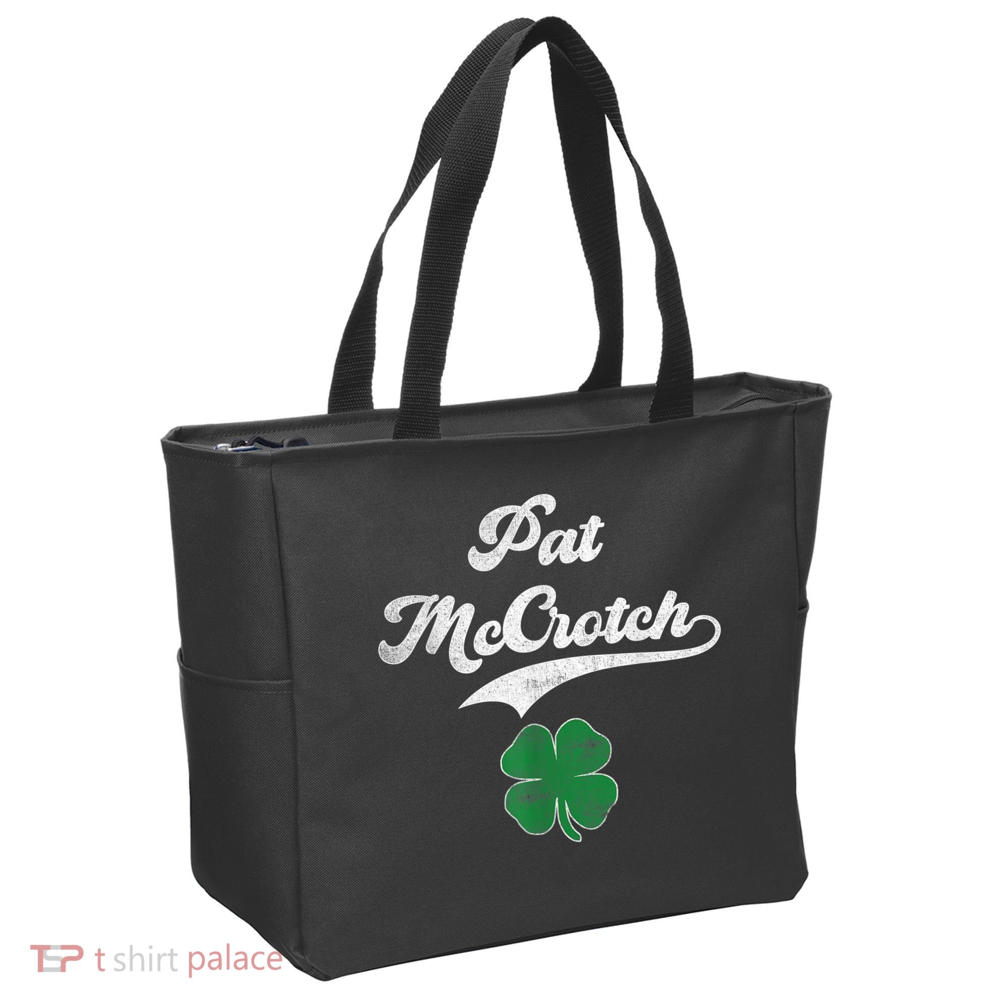 PAT McCROTCH Irish Pub Shamrock Funny St Patrick's Day Tote Bag