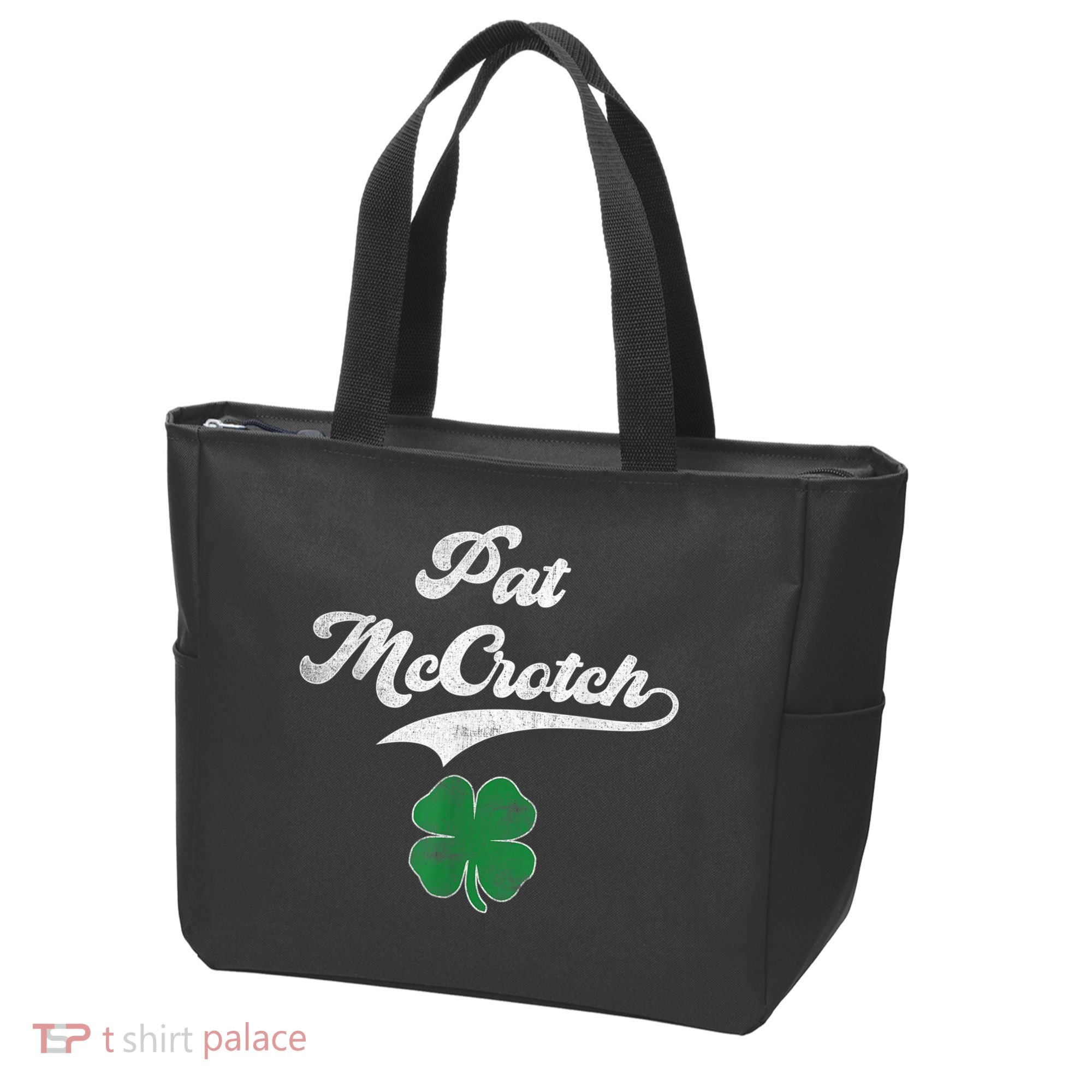 PAT McCROTCH Irish Pub Shamrock Funny St Patrick's Day Tote Bag