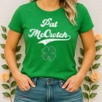 PAT McCROTCH Irish Pub Shamrock Funny St Patrick's Day Women's T-Shirt thumb 2