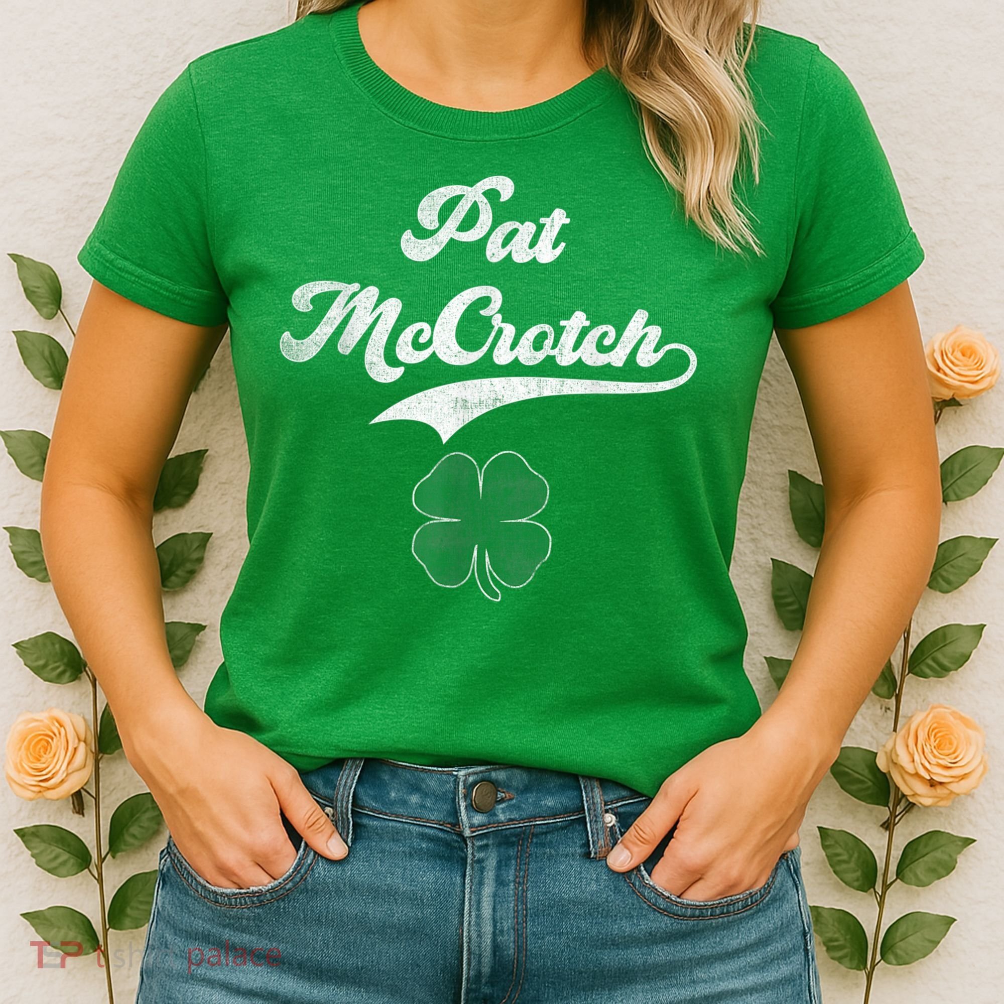 PAT McCROTCH Irish Pub Shamrock Funny St Patrick's Day Women's T-Shirt