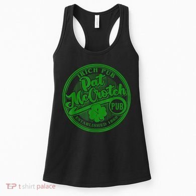 PAT McCROTCH Irish Pub Shamrock Funny St Patrick's Day Women's Tank Top