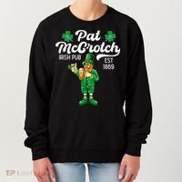 Pat Mccrotch Irish Pub Funny Leprechaun St Patricks Day Women's Sweatshirt thumb 0