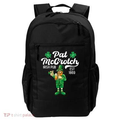 Pat Mccrotch Irish Pub Funny Leprechaun St Patricks Day Backpack