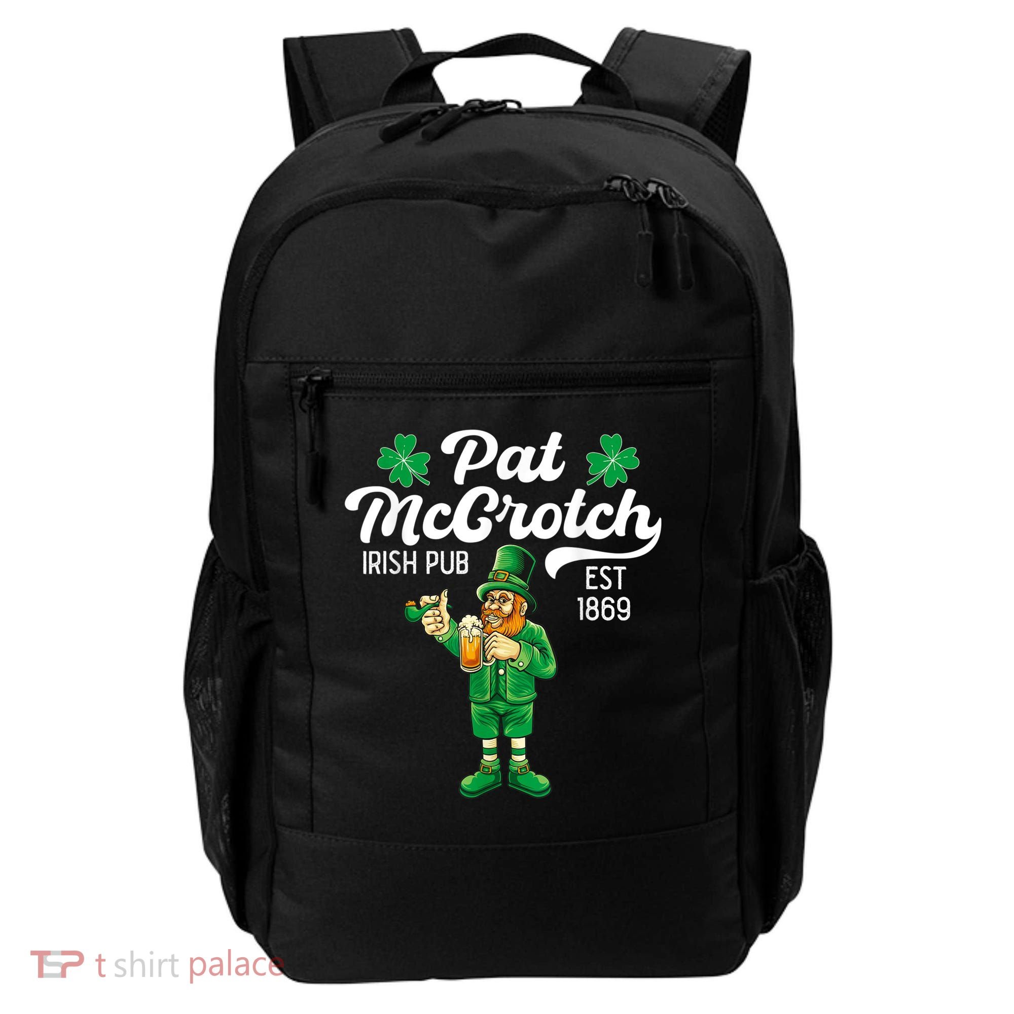 Pat Mccrotch Irish Pub Funny Leprechaun St Patricks Day Backpack