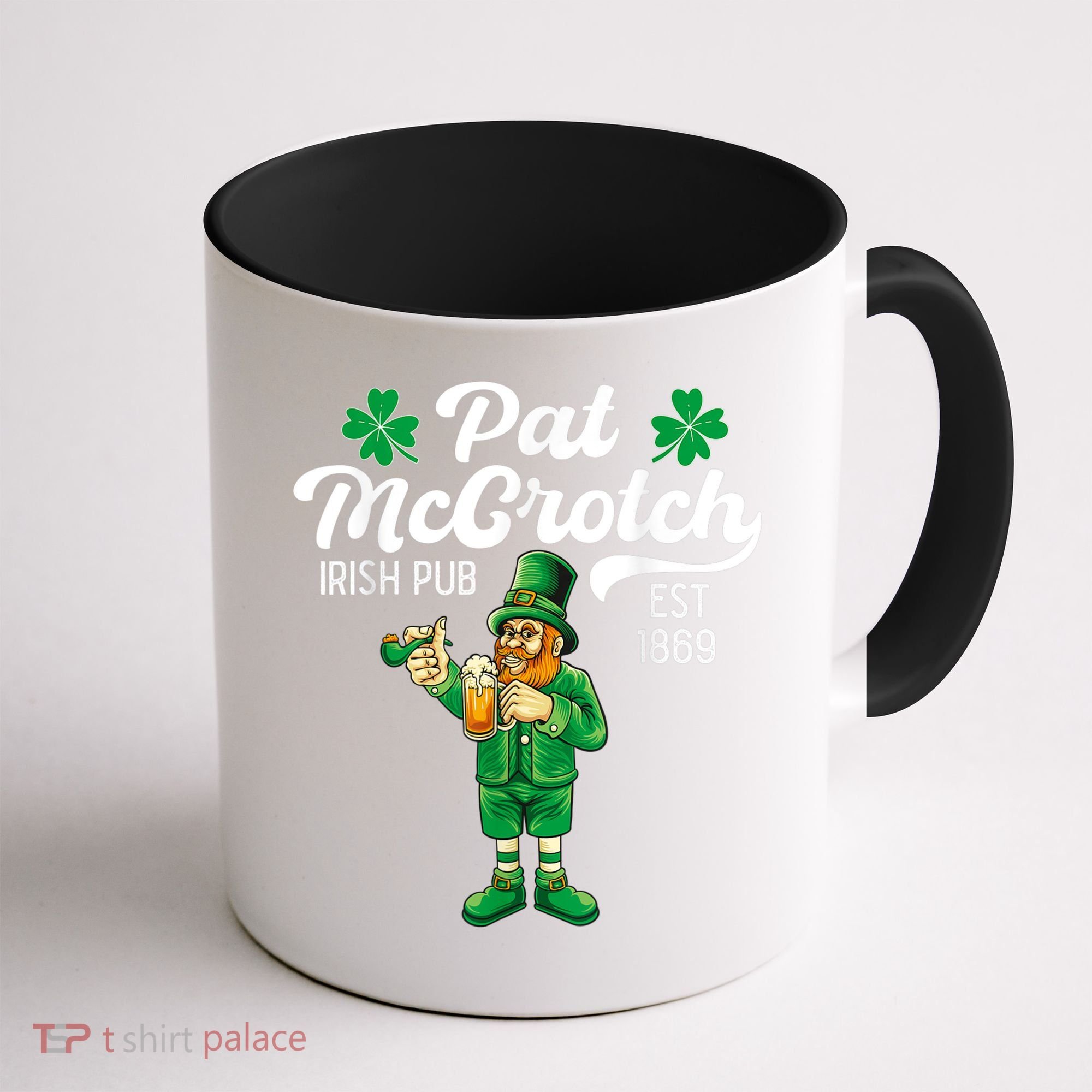 Pat Mccrotch Irish Pub Funny Leprechaun St Patricks Day Coffee Mug