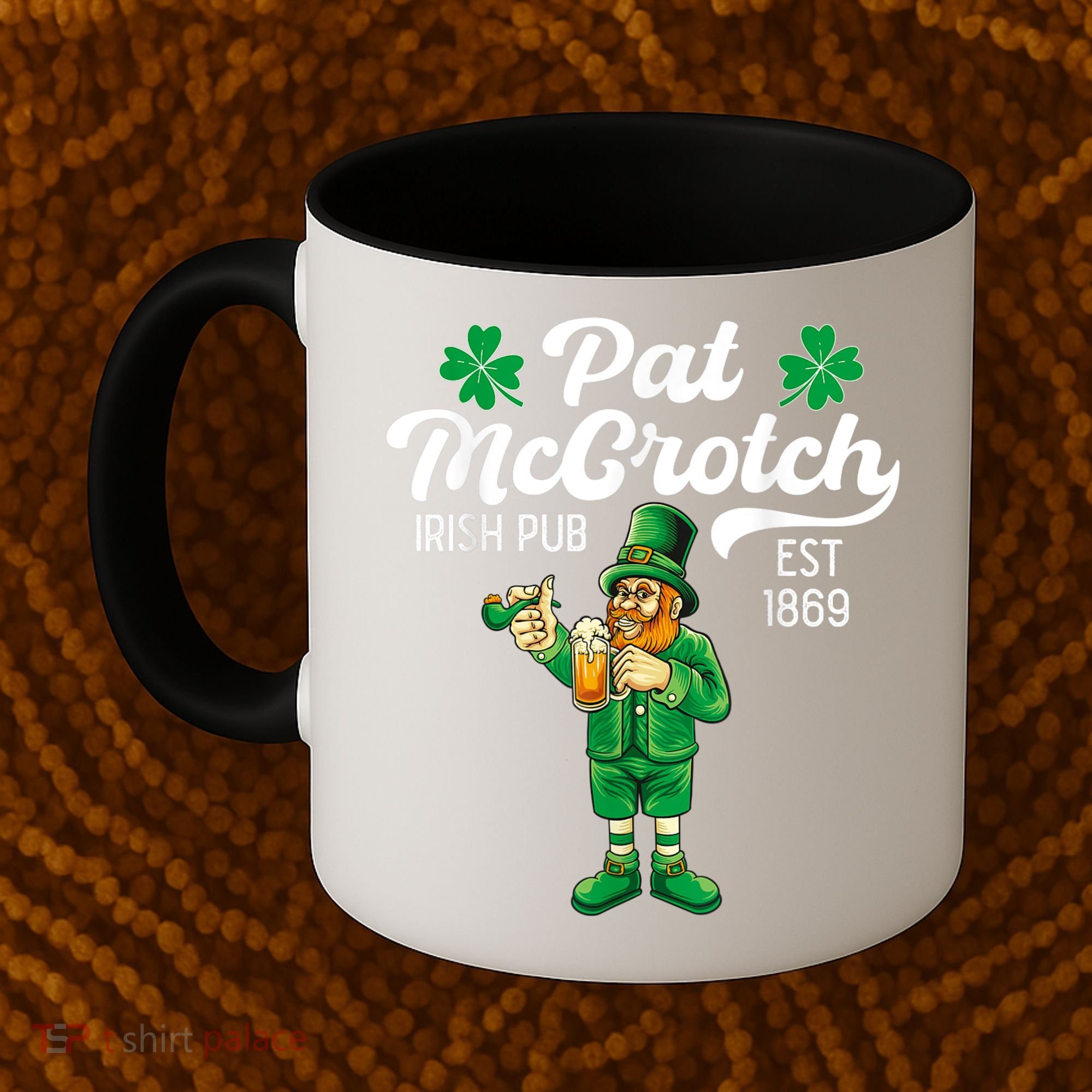 Pat Mccrotch Irish Pub Funny Leprechaun St Patricks Day Coffee Mug