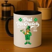 Pat Mccrotch Irish Pub Funny Leprechaun St Patricks Day Coffee Mug thumb 4