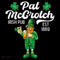 Pat Mccrotch Irish Pub Funny Leprechaun St Patricks Day Mousepad thumb 1
