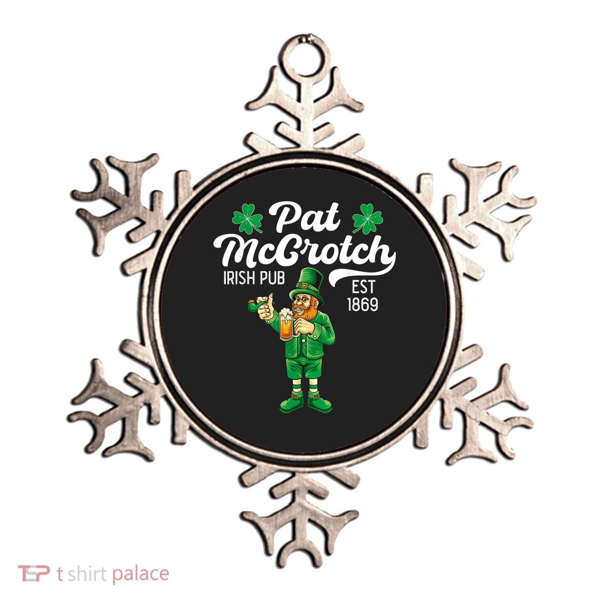 Pat Mccrotch Irish Pub Funny Leprechaun St Patricks Day Ornament