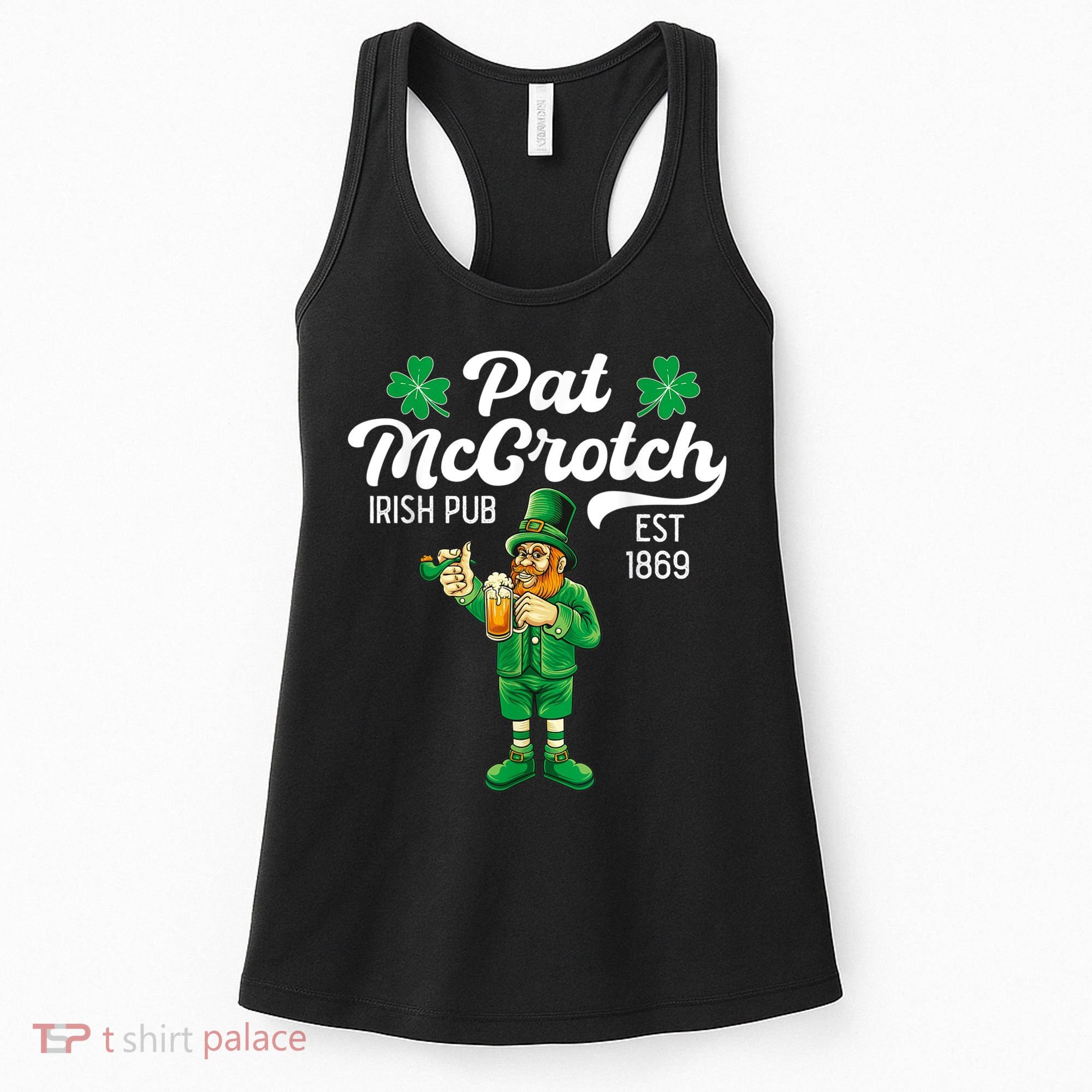 Pat Mccrotch Irish Pub Funny Leprechaun St Patricks Day Women's Tank Top