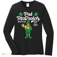 Pat Mccrotch Irish Pub Funny Leprechaun St Patricks Day Women's Long Sleeve Shirt thumb 0