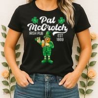 Pat Mccrotch Irish Pub Funny Leprechaun St Patricks Day Women's T-Shirt thumb 2