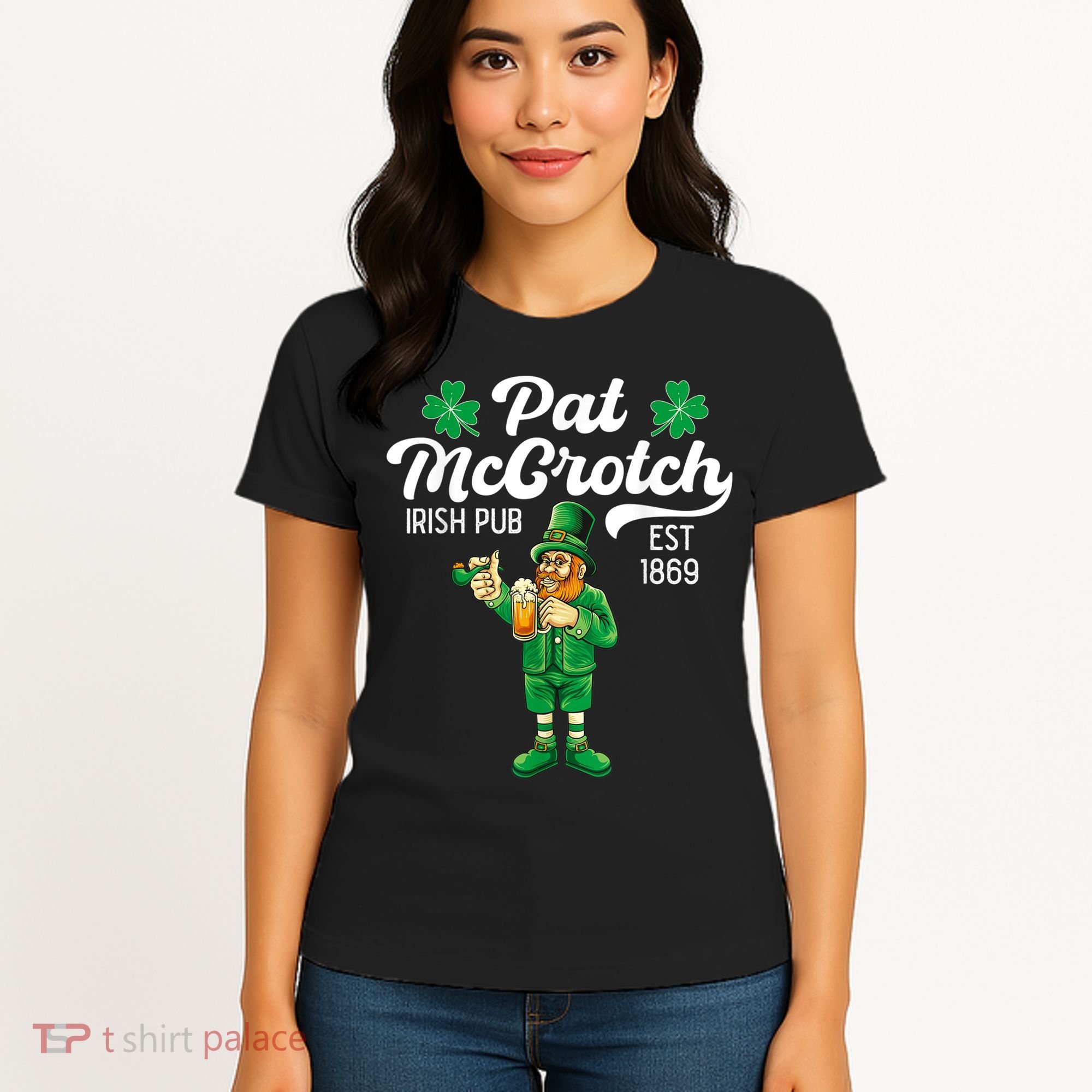 Pat Mccrotch Irish Pub Funny Leprechaun St Patricks Day Women's T-Shirt