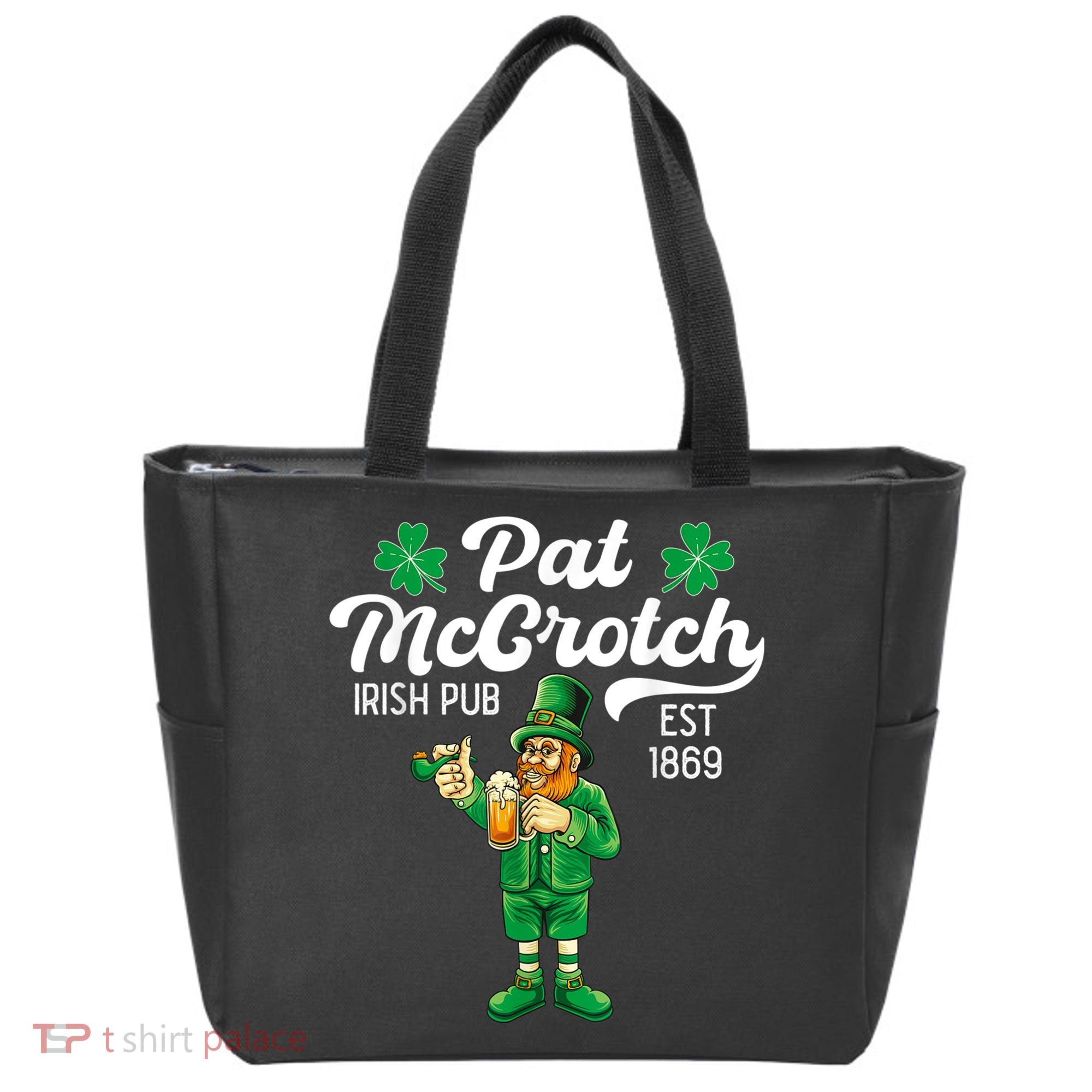 Pat Mccrotch Irish Pub Funny Leprechaun St Patricks Day Tote Bag