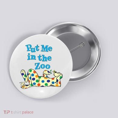 Put Me In The Zoo Costume For Kids Button