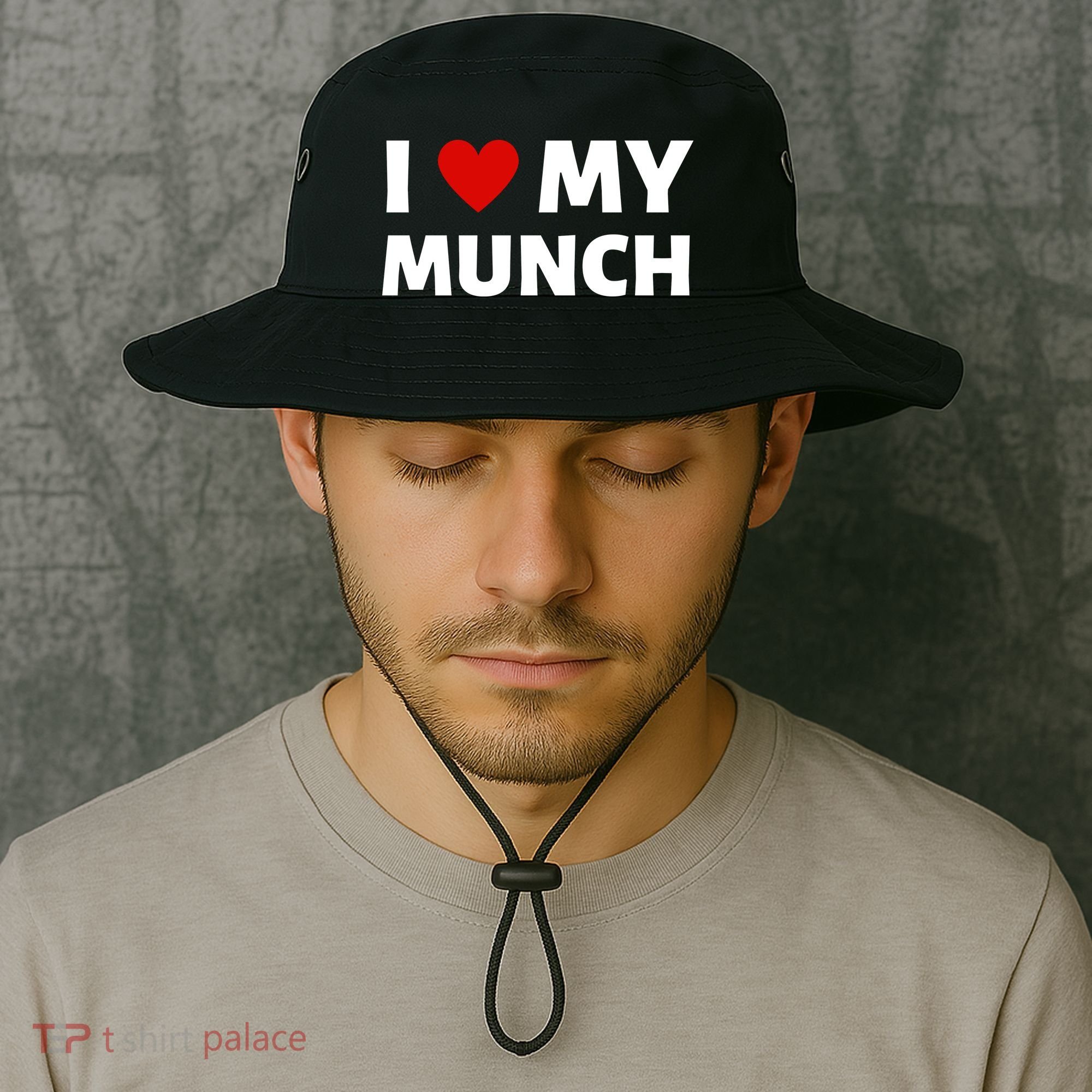Proud Munch I Love My Munch I Heart My Munch Bucket Hat