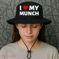 Proud Munch I Love My Munch I Heart My Munch Bucket Hat thumb 3