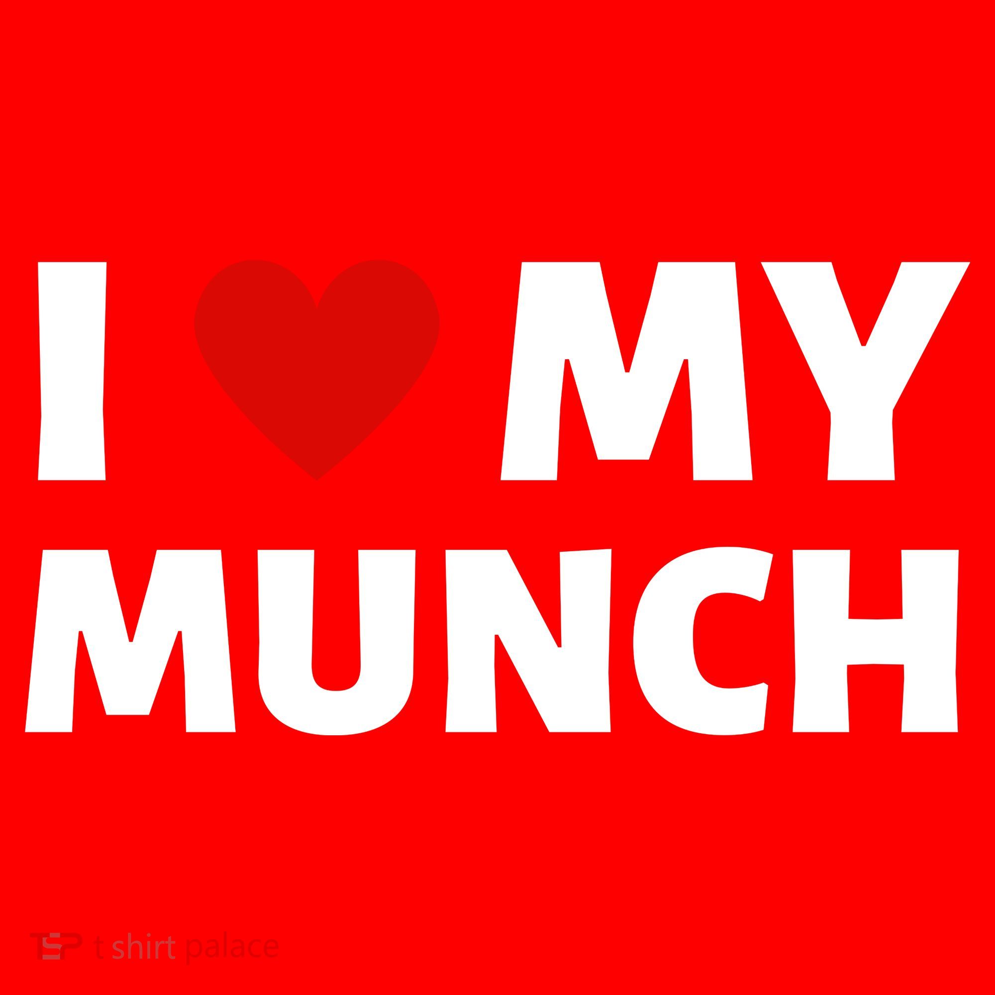 Proud Munch I Love My Munch I Heart My Munch Santa Hat