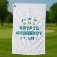 Pay Me In Crypto Currency Please Golf Towel thumb 1