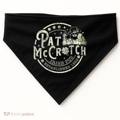 Pat Mccrotch Irish Pub Leprechaun Funny St PatrickS Day USA-Made Doggie Bandana