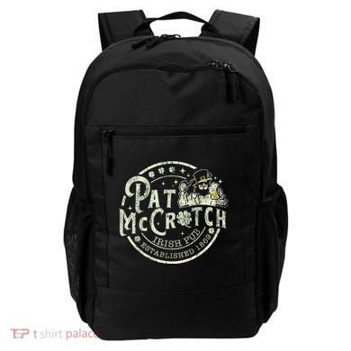 Pat Mccrotch Irish Pub Leprechaun Funny St PatrickS Day Backpack