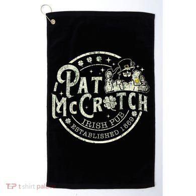 Pat Mccrotch Irish Pub Leprechaun Funny St PatrickS Day Golf Towel